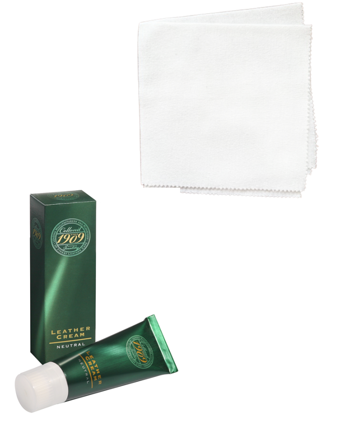 Collonil Zestaw 1909 Leather Cream 75 ml Pasta do Butów Bezbarwna Ze Szmatką