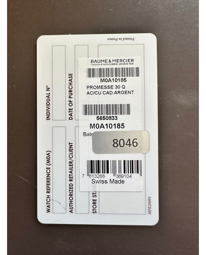 Baume & Mercier Promesse M0A10185 Zegarek Damski