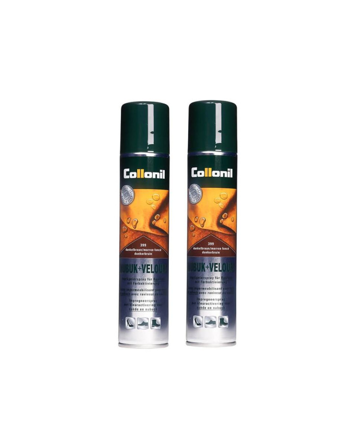 Collonil Nubuk + Velours 200 ml Impregnat Do Butów Brąz Ciemny Zestaw 2 Sztuki